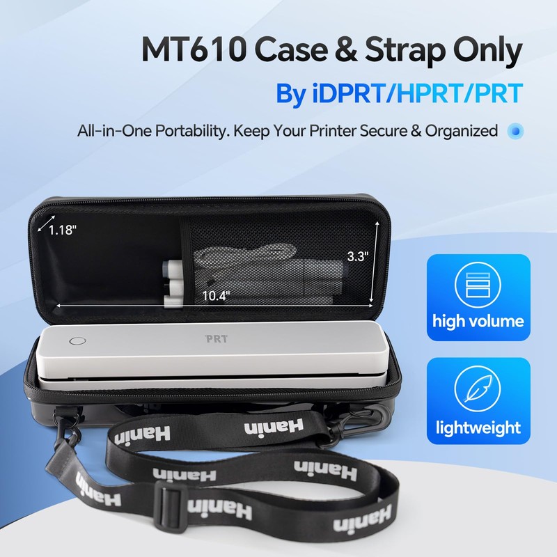 iDPRT MT610 Carrying Case PRT HPRT Portable Thermal Printer, MT610