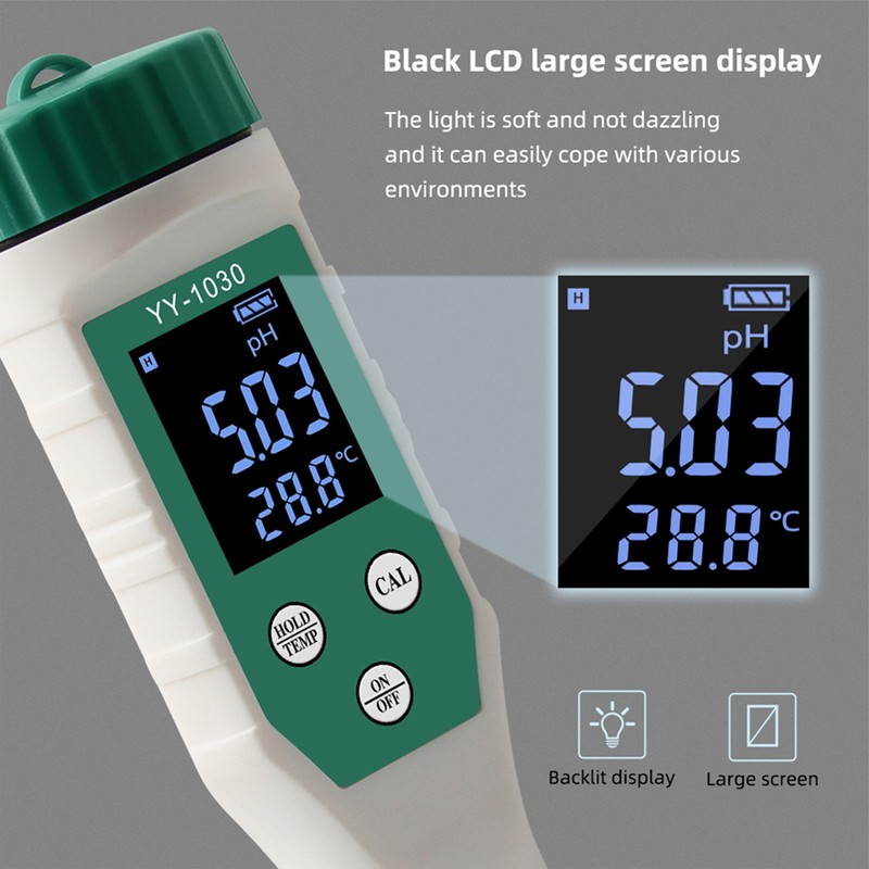 Digital Food 0.00-14.00 PH Meter High Accuracy Sensors Intelligent Temp