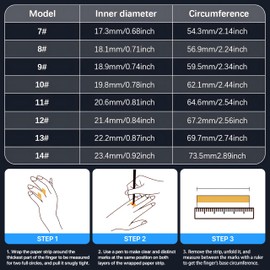 Kuinha Fitness Tracker,Smart Rings Health Heart Rate Ring with Blood Oxygen, Blood Pressure, Sleep Tracker, Step Tracker, No Subscription Fee, Gesture Control, IP68 Waterproof Health Fitness Ring(Black 8#)