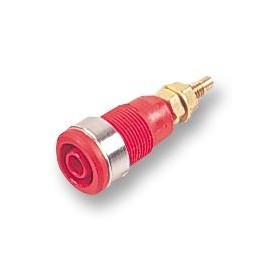 Socket, 4MM, Shrouded, RED, PK5 | Test Banana CONNECTORS, 5 X Qty - 23.3020-22