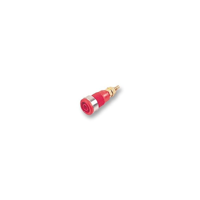 Socket, 4MM, Shrouded, RED, PK5 | Test Banana CONNECTORS, 5