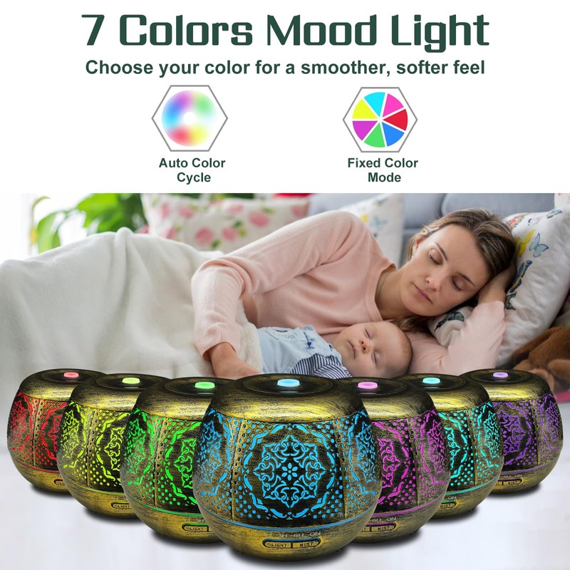 Essential Oil Diffuser for Home 500ML, Aromatherapy Diffusers for Essential