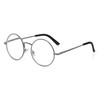 EYE ZOOM Metal Frame Round Reading Glasses with Spring Hinge