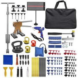 Dent Repair Kit, Car Dent Removal Tools,Dent Puller Kit with Dent Lifter, Bridge Puller, Slide Hammer T-Bar for Car Body Dents (Car Dent Puller Repair Kit - 163 Pc Set)