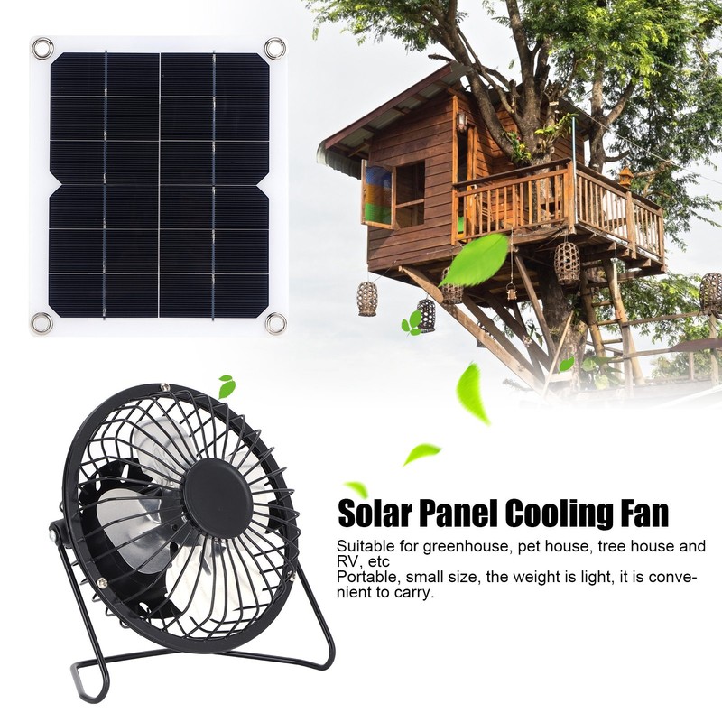 10W Solar Panel with Cooling Fan Photovoltaic Solar Panel for