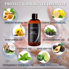 Men's Face Wash Gel – 150 ml Anti-Pimple Wash Gel Smooths, Moisturises and Exfoliates the Skin – With Essential Oils and Natural Anti-Wrinkle Ingredients – No Artificial Additives