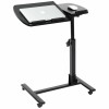 SEGAWE Height Adjustable Mobile Rolling Laptop Desk Hospital Table Cart