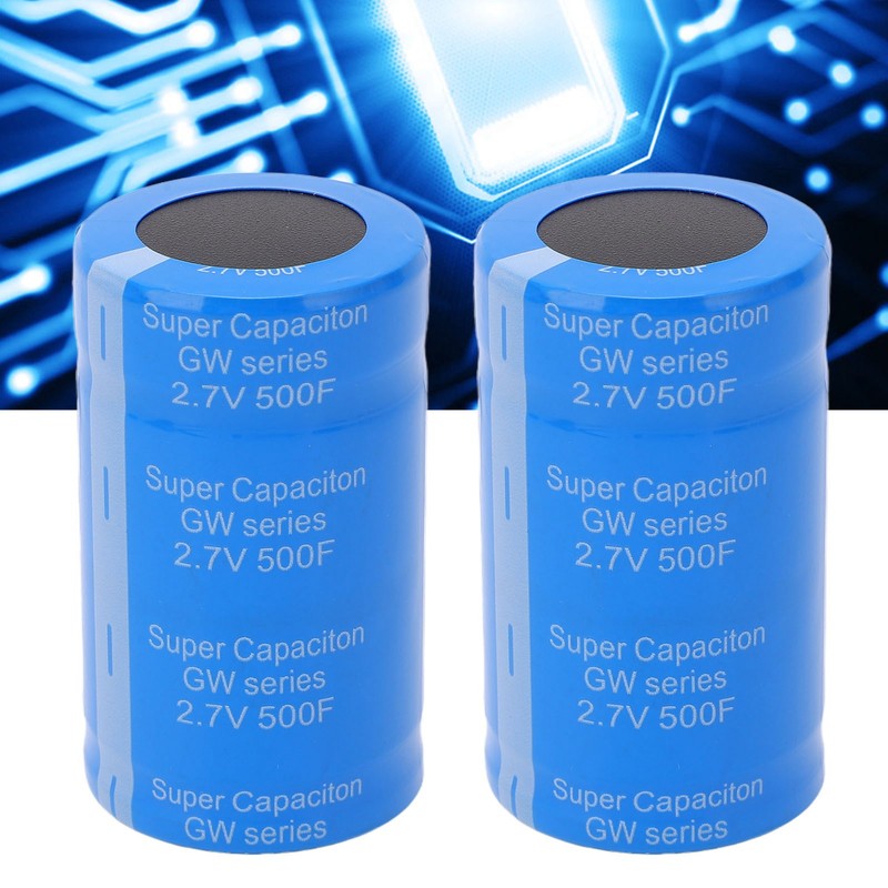 2 Pcs Automobile Car Farad Capacitor 2.7V 500F Energy Saving