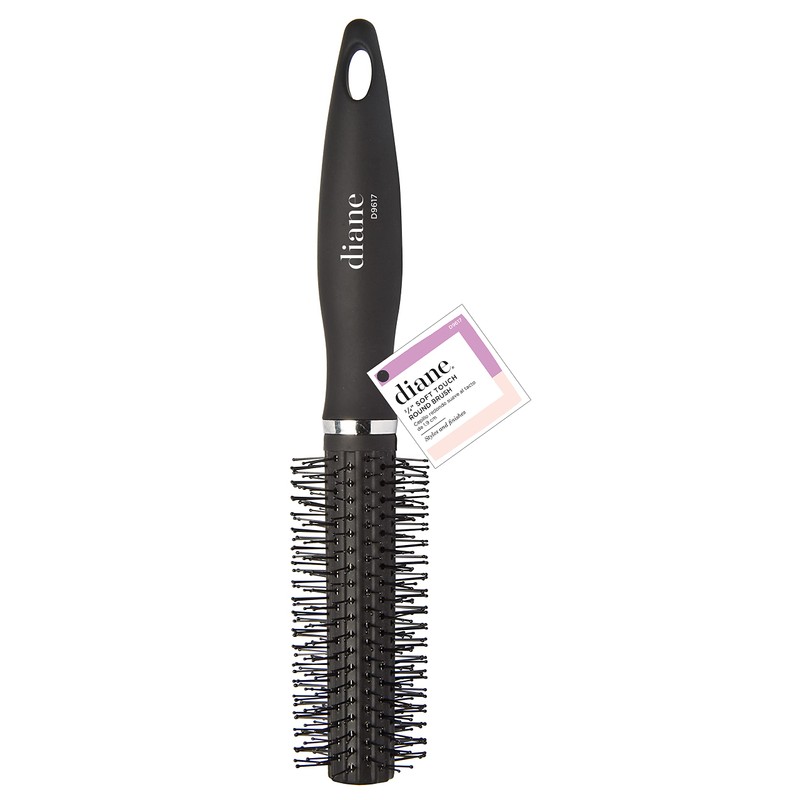Diane Charcoal Soft Touch Handle Collection Round Brush, 1 Count