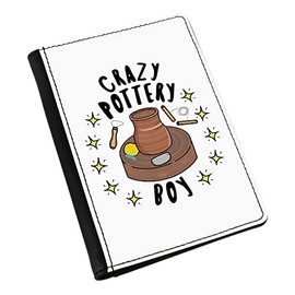 Crazy Pottery Boys Stars Passport Holder, black