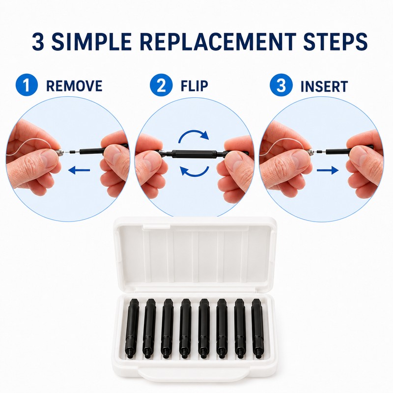 8-Piece 1.2mm Hearing Aid Wax Guard Filters – Replacement Earwax