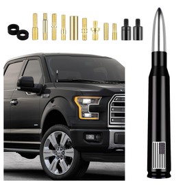 American Flag Car Bullet Antenna,Truck Exterior Decoration Accessories[New Upgrade Flag Design] Car Antenna Replacement for Car SUV Truck Most Auto Cars Antenna Accessories (Silver)