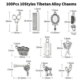 KitBeads Antique Pendant Charms Vintage Assorted Jewelry Charms for Jewelry Making Bulk