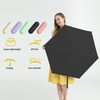 BAODINI Mini Travel Umbrella With Case Small Compact UV Umbrella