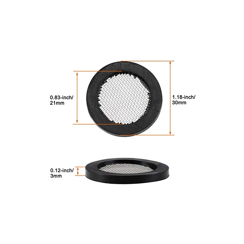 sourcing map Rubber Flat Washers 30mm OD 21mm ID 3mm