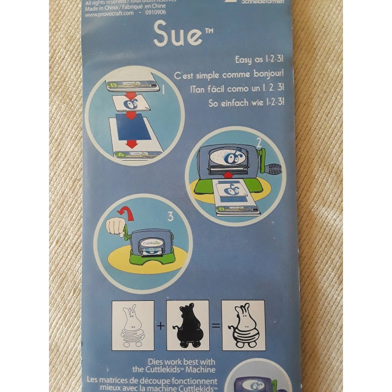 Cuttlebug Cuttlekids Cuttlebug SUE THE ZEBRA 2 Dies ~ New