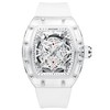 KIMSDUN-Stylish Skeleton Sport Watches, Waterproof, Analog Quartz Date Calendar Wristwatch,