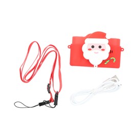 Kids Camera Santa Claus Video Dual Camera Music Cartoon USB Rechargeable Camera Christmas GiftRed