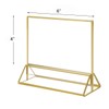 HIIMIEI Acrylic Gold Frames Sign Holders 6x4,Horizontal Double Sided Table