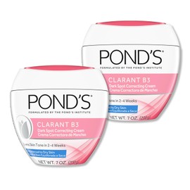 POND’S Clarant B3 Crema correctora de puntos oscuros – Hidratante diario para piel seca – Crema facial hidratante con vitaminas B3 y C – Testada por dermatólogos, 7 onzas, 2 unidades