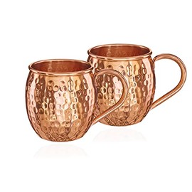NKlaus Ayuverda 11261 Copper Cup Pure Copper 100% Oval Moscow Mule 500 ml Pack of 2