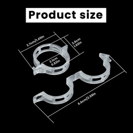 Gabrella 100 Pcs Plastic Plant Clips for Climbing Plants, Tomato Clips, Garden Plant Support Clip to Grow Upright for Fixing Grape Vine, Tomato Vine, Vegetables