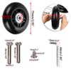 OwnMy 75 x 24mm Luggage Suitcase Replacement Wheels, Rubber Swivel
