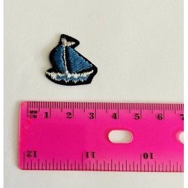 Blue Sailboat DIY Sew On Patch Embroidered