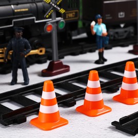 Toddmomy Mini Traffic Cones 10Pcs Miniature Road Cones Construction Cones Kids Traffic Cones Traffic Signs Toys for Kids Sand Table Engineering Construction Party Favors