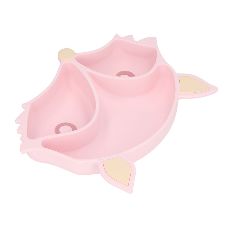 Baby Suction Plate Cute Fox Shape Non Toxic Safe 3