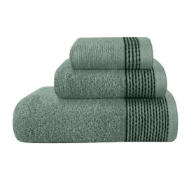 Belizzi Home Ultra Soft 3 Pack Cotton Towel Set, Contains a Bath Towel 28x55 inch, a Hand Towel 16x24 inch & a Wash Coth 12x12 inch, Ideal Everyday use, Compact & Lightweight -Jade