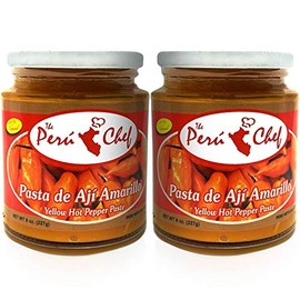 PeruChef Pasta de Aji Amarillo 8oz | Peruvian Yellow Hot Pepper Paste 2 Pack