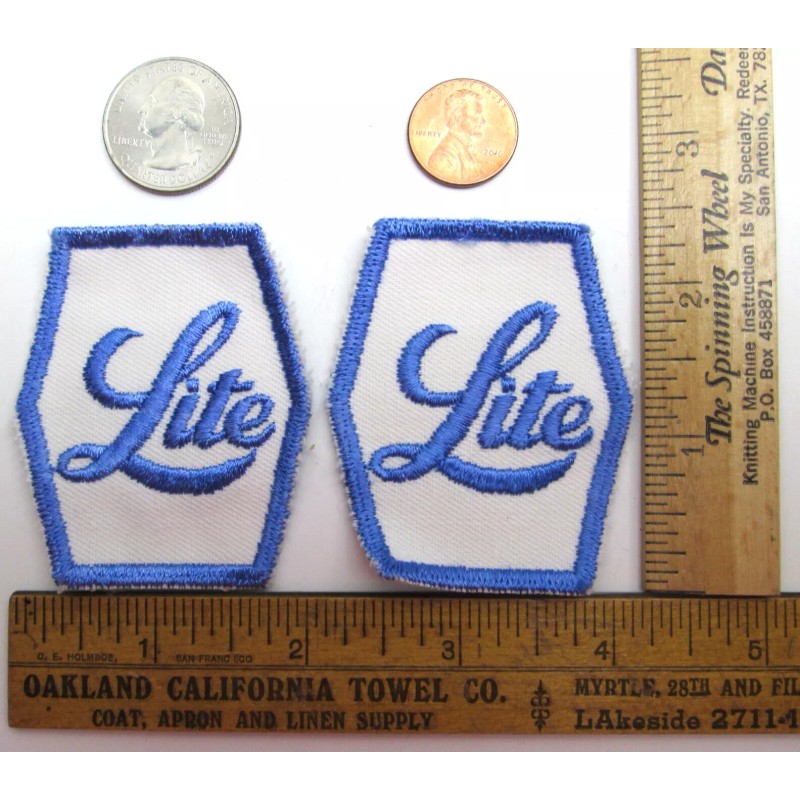 Miller Lite TWO Lite Beer Patches from Miller 2 1/2