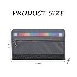 1 Piece Colorful Document Bag Document Bag Double Zipper Receipt Bill Organizer Bag Classified Organizer Bag with Label Briefcase