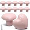 Cionyce 12 Pcs Ceramic Cabinet Knobs Heart Shape Cabinet Pulls