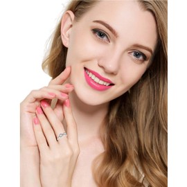 Uloveido Women Platinum Plated Cubic Zirconia Infinity Knot Wedding Ring Y001