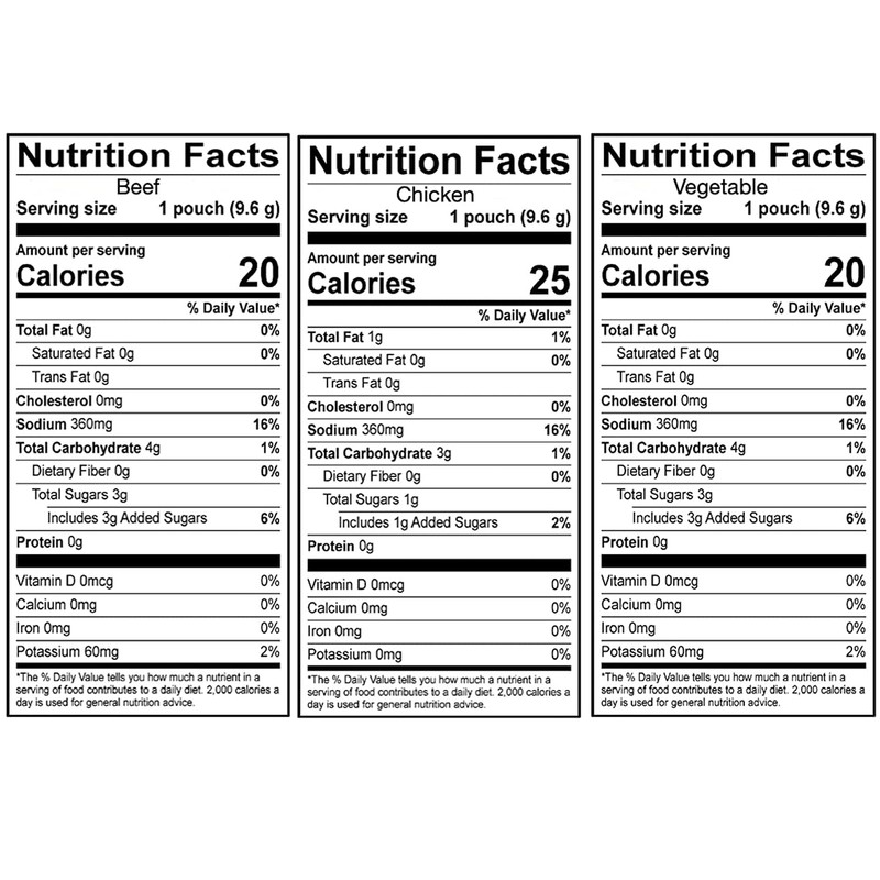 SAVORY CHOICE Reduced Sodium Beef, Chicken and Vegetable Broth Concentrate,