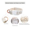LEKAIGO Dog Collar and Leash Set, Cotton Lace Handmade 4-5