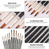 Paint Brushes 12 Pieces Set,Professional Paint Brush Round Pointed Tip