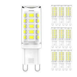 Aegislogic G9 LED Bulb 4W, 40W Halogen Equivalent, 450LM, 360° Beam Angle Energy Saving, Non-dimmable, 6000K Cool White, No Flicker, 120V, Chandelier Lighting, Ceramic Base (6 Pack)