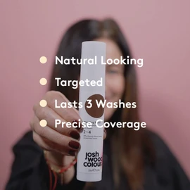 Josh Wood Blending Brush (Dark Brown) - Grey Root Touch Up to Cover Regrowth in between Colouring - Instant Coverage - Lasts Up to 3 Washes - Vegan (20ml)