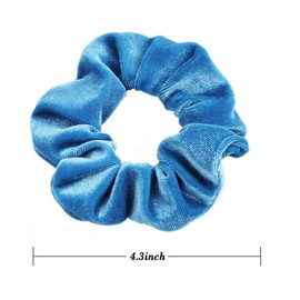 GUVASS Neon Scrunchies for Hair,12 Pack Neon Green Velvet Scrunchy Elastics Bobbles Soft Hair Bands Hair Ties