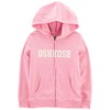 OshKosh B'Gosh Girls' Logo Hoodie, Rosewood, 18 Months