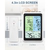 Ankilo Digital FridgeThermometer, Wireless Fridge Thermometer with 2 Sensor, Colour