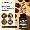 Organic Maca Root Powder Capsules Black, Yellow, Red -1000mg