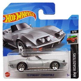 Hot Wheels - ´72 Stingray Convertible - HW Roadsters 8/10 - HKK12 - Short Card - GM - Silver Metallic - Mattel 2023 - 1:64