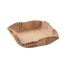 Fackelmann Hot Air Fryer Baking Parchment Paper 20cm Square Coated Oil & Waterproof Pack of 50 - Perfect for Greasy & Thick Foods