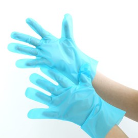 Yamazen YZ-TPE-S (BL) TPE Gloves, 1 Box (200 Pieces), Thermoplastic Elastomer, Powder Free, Powder Free, No Powder, Food Sanitation Law Compliant, Left and Right Use, Elastic, Disposable Gloves, Small, Blue