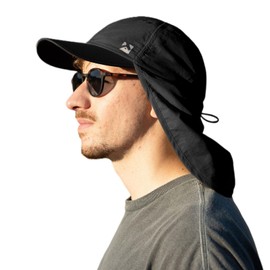 TOP-EX Large Size Cap, Sun Protection, UV Protection, Sun Hat, UV Protection, Neck Cover, Sports Hat, Unisex, Outdoor Baseball Cap, Spring, Summer, Autumn, 94602_Black, XL-2XL