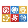 Washable Plastic Stencils | Flowers Themed | Pack of 6